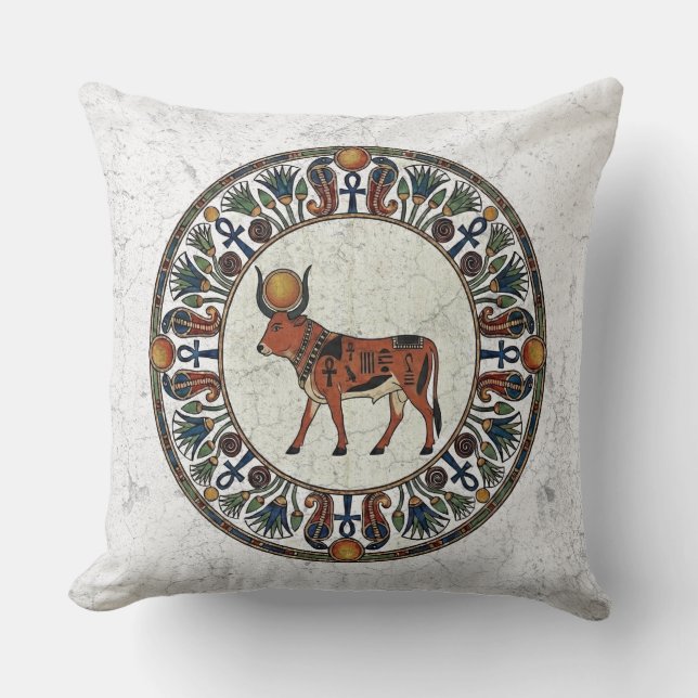 Coussin Sacred Apis Bull: Strength & Vitality (Recto)