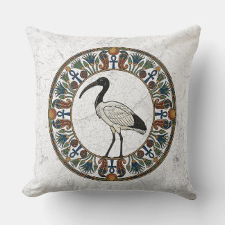 Coussin Sacred Ibis of Thoth: God of Wisdom Ancient Egypt