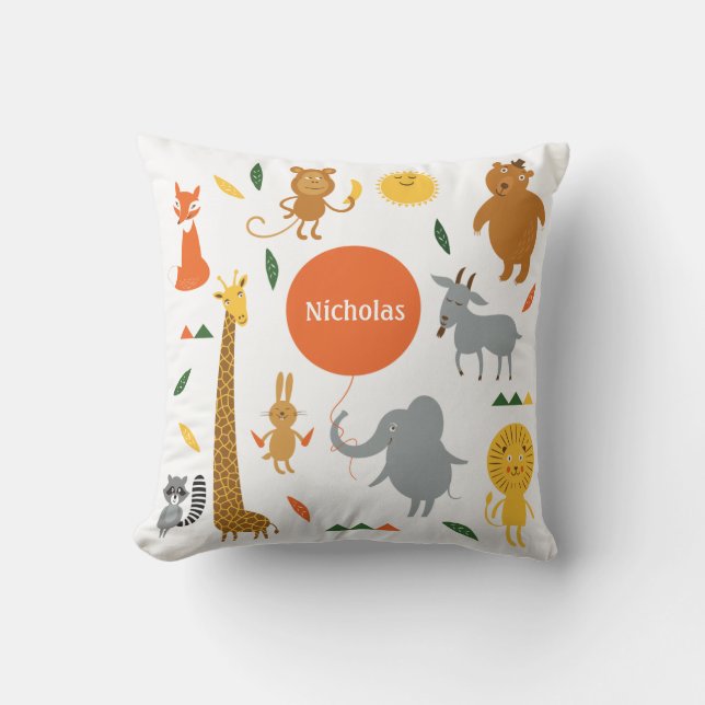 Coussin Safari Animaux (Recto)