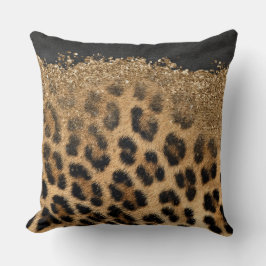 Coussin Safari Chic : Texture de peau animale Jeter des or