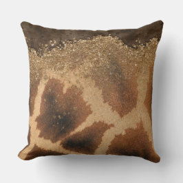 Coussin Safari Chic : Texture de peau animale Jeter des or