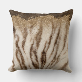 Coussin Safari Chic : Texture de peau animale Jeter des or