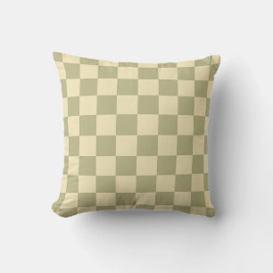 Coussin Sage Checkerboard