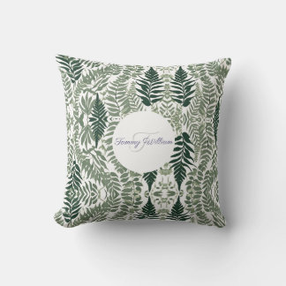 Coussin Sage Green Floral Élégant