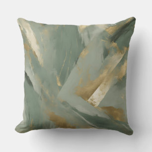 Coussin Sage Vert or couleur beige