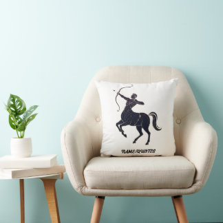 Coussin Sagittarius Constellation Line Art – Cosmic Zodiac