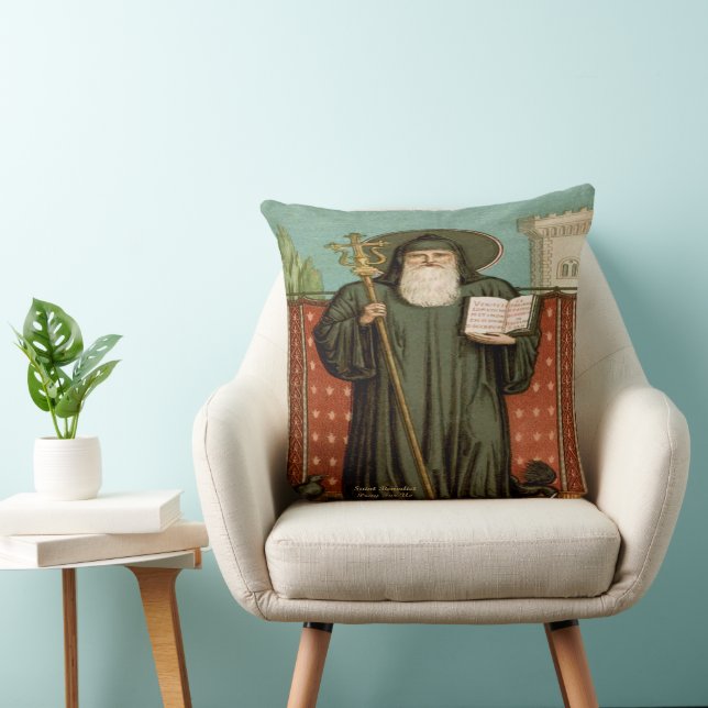 Coussin Saint Benedict of Nursia (Chaise)