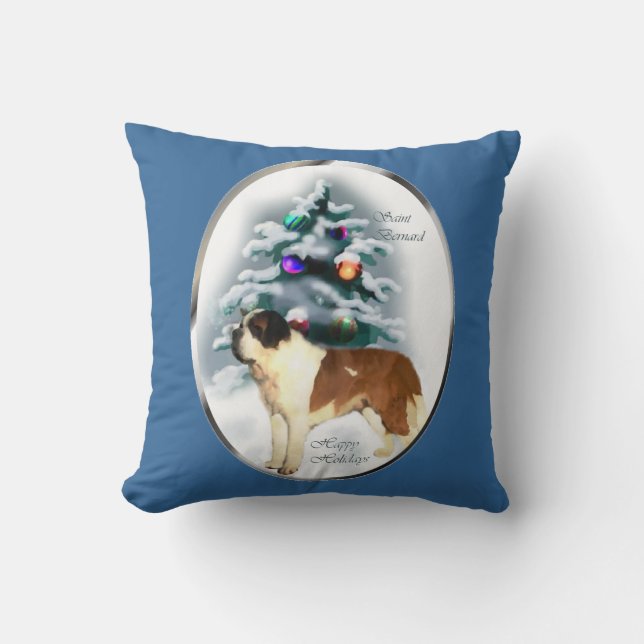 Coussin Saint Bernard Noël (Recto)