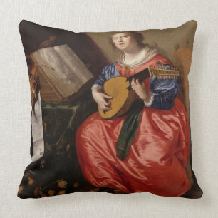 Coussin Saint Cecilia (huile sur la toile)