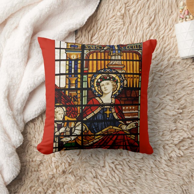 Coussin Saint Cecilia Patron Saint Musique (Couverture)