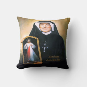 Coussin Saint Faustina Divine Miséricorde par Litany Lane