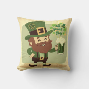 Coussin Saint Patrick stylisé vintage