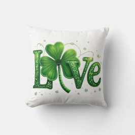 Coussin Saint Patrick's Day Amour Shamrock