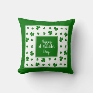 Coussin Saint Patrick's Day Irlandais Bénédictions Shamroc