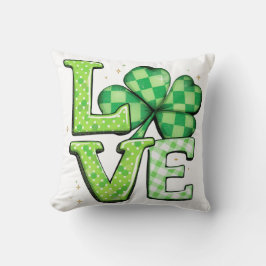 Coussin Saint Patrick's Day Love Green Irish