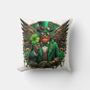 Coussin Saint Patrick's Day trèfle à vapeur