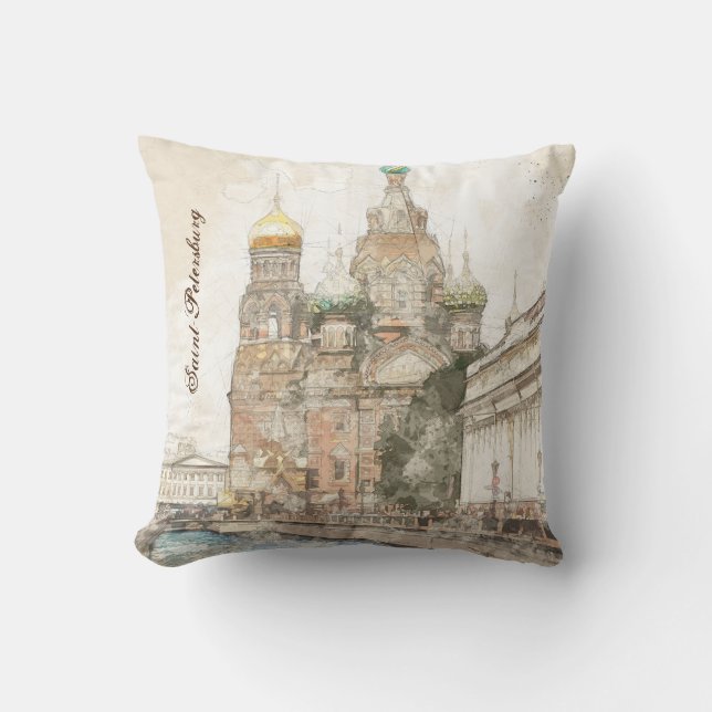 Coussin Saint-Pétersbourg Russie Jeu d'oreiller - Élégant (Recto)