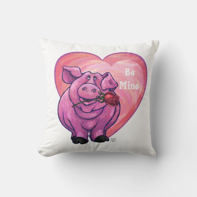 Coussin Saint Valentin au cochon (Recto)