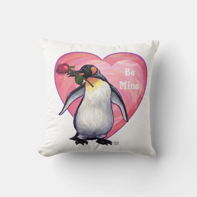 Coussin Saint-Valentin Penguin (Recto)