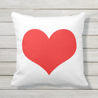 Coussin Saint-Valentin Rouge Coeur mignon Blanc personnali