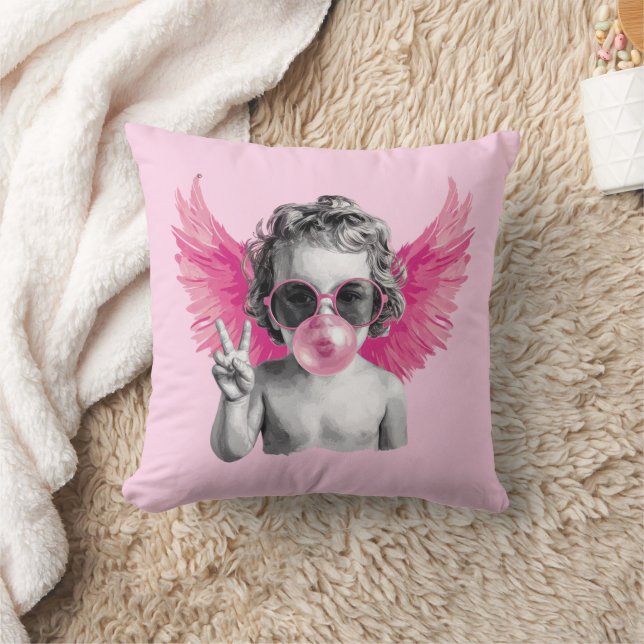 Coussin Saint Valentin souffler la bulle Cupid Valentines  (Couverture)