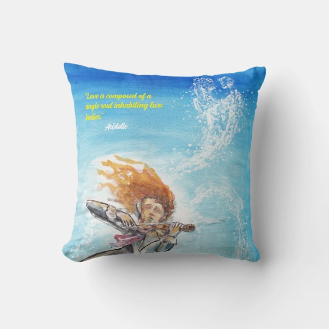 Coussin Saint Valentin's Souls belle citation (Recto)