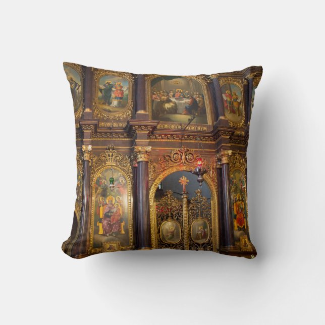 Coussin Sainte Trinité Église grecque orthodoxe (Recto)