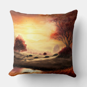 Coussin Saison Automne Paysage Peinture-68753
