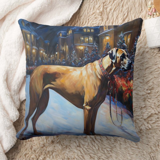 Coussin Saison de Noël de Rhodesian Ridgeback (Couverture)