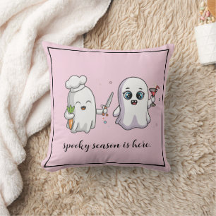Coussin Saison Éffrayante des Fantômes Rose mignon personn