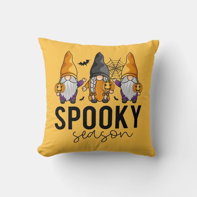 Coussin Saison éffrayante Halloween Gnomes (Recto)