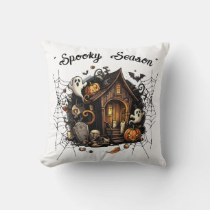 Coussin "Saison Éffrayante" Halloween Jeu d'oreiller 🎃