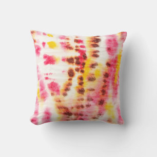 Coussin Sale Artistique Rouge. Tie Teinture Texture. Papie