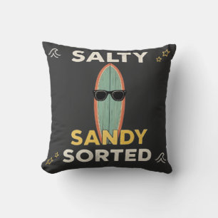Coussin Salé Sandy Trié Funny Planche de Surf Plage Été