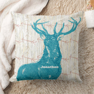 Coussin Salle de garçon personnalisée Croisée Arrow Deer