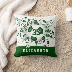 Coussin salle de sport verte filles balle de football étoi