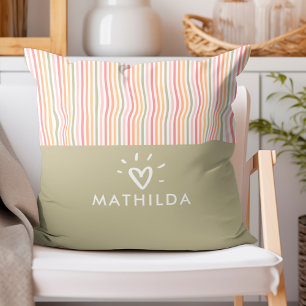 Coussin Salle pour enfants à rayures moderne