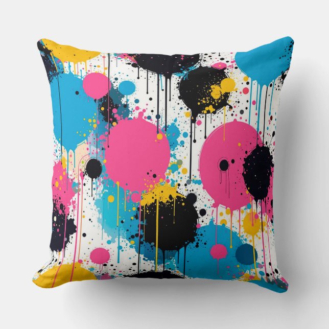 Coussin Salon Coloré Abstrait 🎨 (Recto)