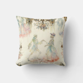 Coussin Salon de bal squelettique victorien