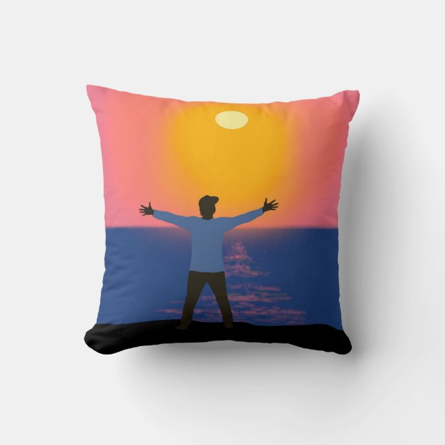 Coussin Salutation au soleil (Recto)