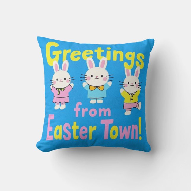 Coussin Salutations de Pâques (Recto)