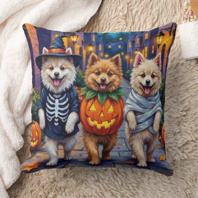Coussin Samoyed Dogs Trick-or-Treating Halloween Costumes (Couverture)