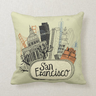 Coussin San Francisco tirée par la main