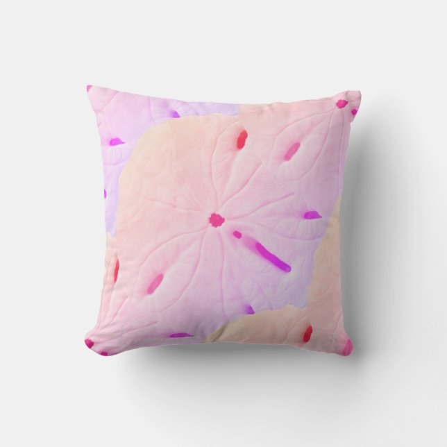 Coussin Sand dollar Beach Pink Purple ombre Art Abstract (Recto)