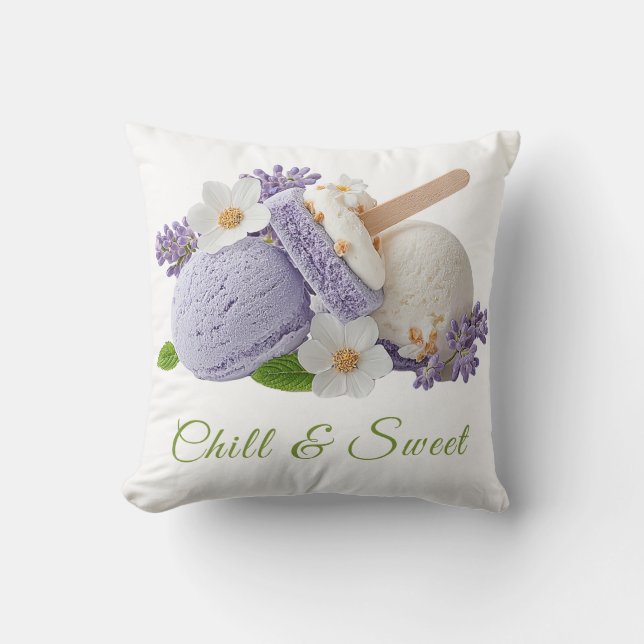 Coussin Sandwich à la crème glacée Aquarelle du jour (Recto)