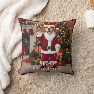 Coussin Santa Beagle Joyeux Noël - Beagle Xmas Chien