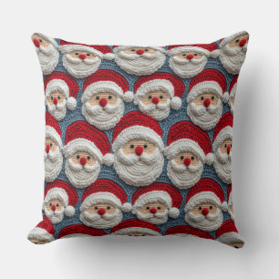 Coussin Santa Claus crochet motif