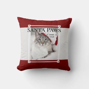Coussin Santa Paws arrive à Noël