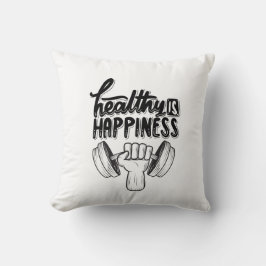 Coussin santé est bonheur gym motivation design