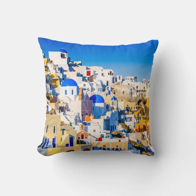 Coussin Santorin Oia (Recto)